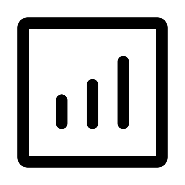 Stats Up Square Vector