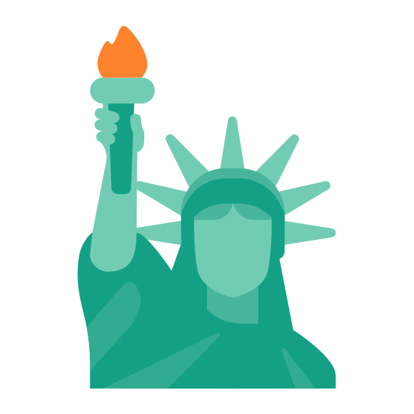 Statue Of Liberty Flat Vector