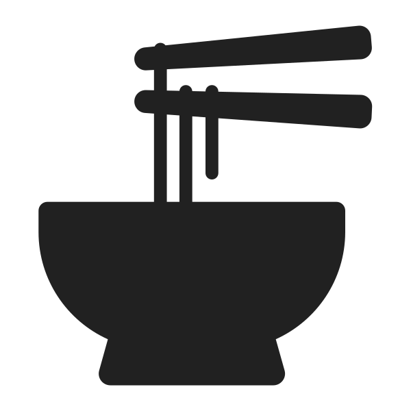 Steaming Bowl High Contrast Vector