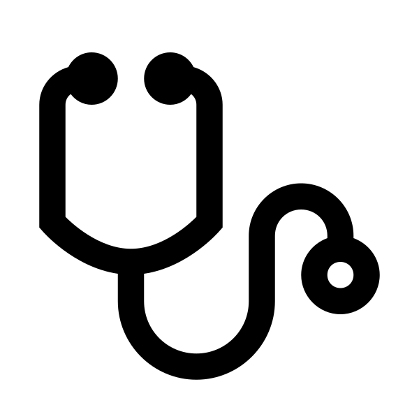 Stethoscope Solid Vector