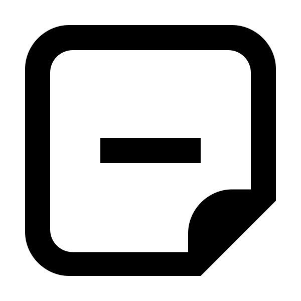 Sticker Minus Outline