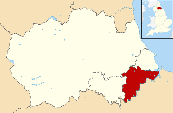 Stockton On Tees, Durham UK Locator Map
