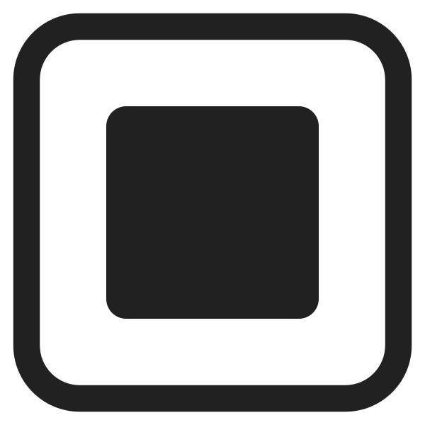 Stop Button High Contrast Vector