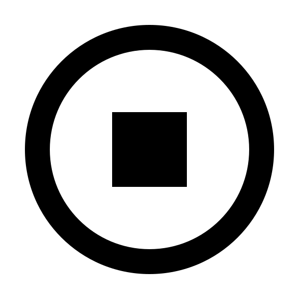 Stop Circle Outline