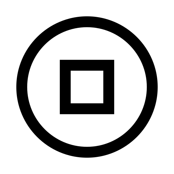 Stop Circle Solid Vector