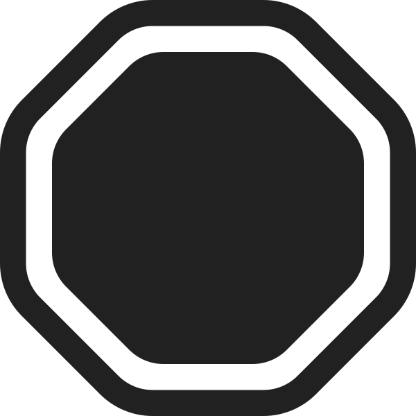 Stop Sign High Contrast Vector