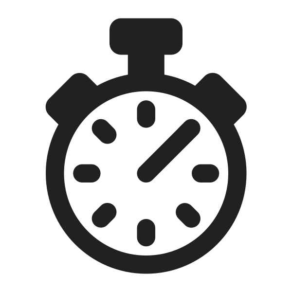 Stopwatch High Contrast Vector