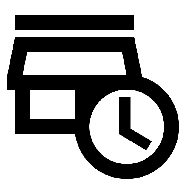 Store Clock Outline