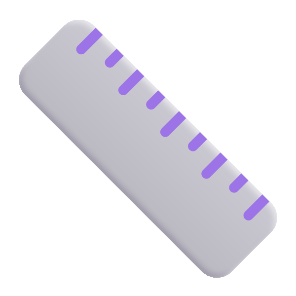 Straight Ruler Color Vector