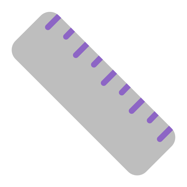 Straight Ruler Flat Vector