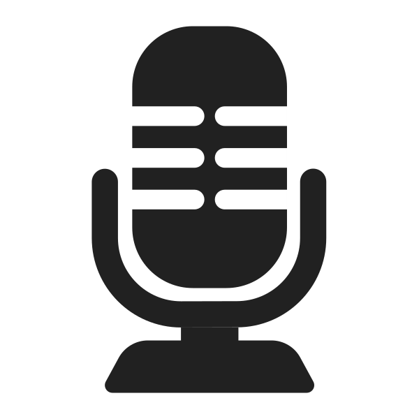 Studio Microphone High Contrast Vector