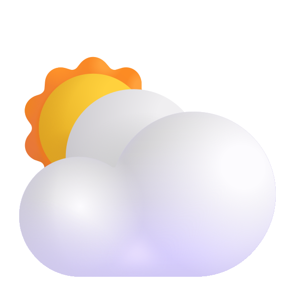 Sun Behind Large Cloud Color Vector