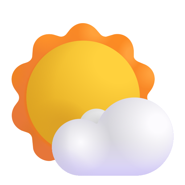 Sun Behind Small Cloud Color