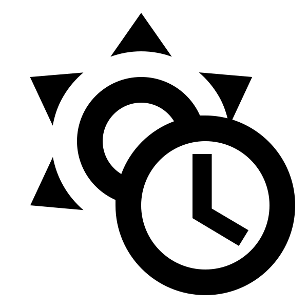 Sun Clock Outline