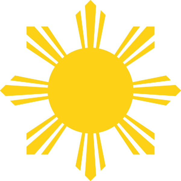 Sun Symbol Of The National Flag Of The Philippines Vector