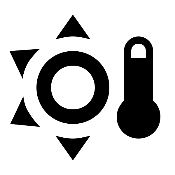 Sun Thermometer Outline