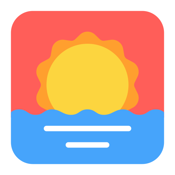 Sunrise Flat Vector