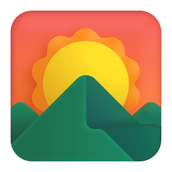 Sunrise Over Mountains Color Vector