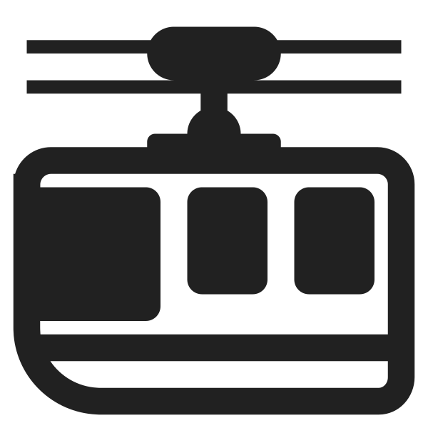 Suspension Railway High Contrast Vector