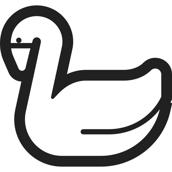 Swan High Contrast Vector