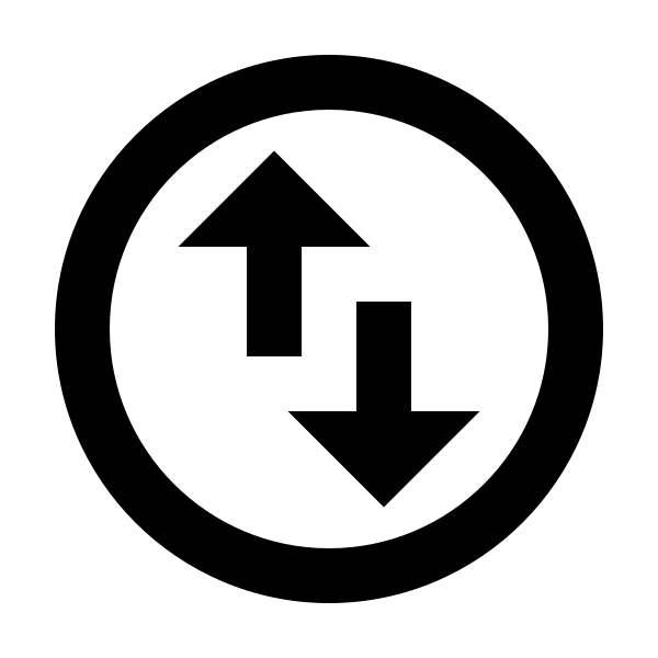 Swap Vertical Circle Outline