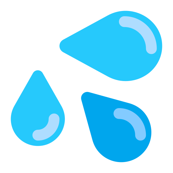 Sweat Droplets Flat Vector