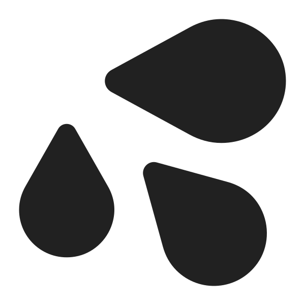 Sweat Droplets High Contrast Vector