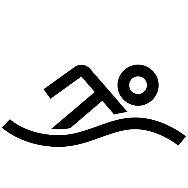 Swimmer Solid Vector