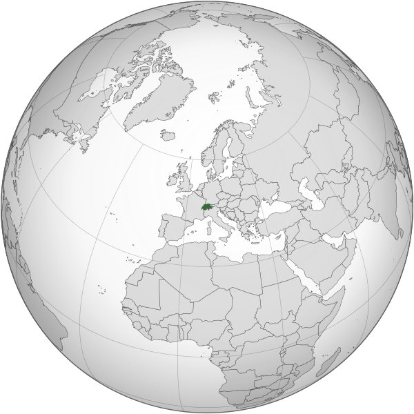 Switzerland (orthographic Projection) Vector