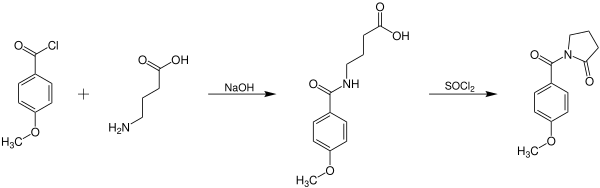 Synthese Aniracetam Aus Anisoylchlorid + 4 Aminobuttersäure