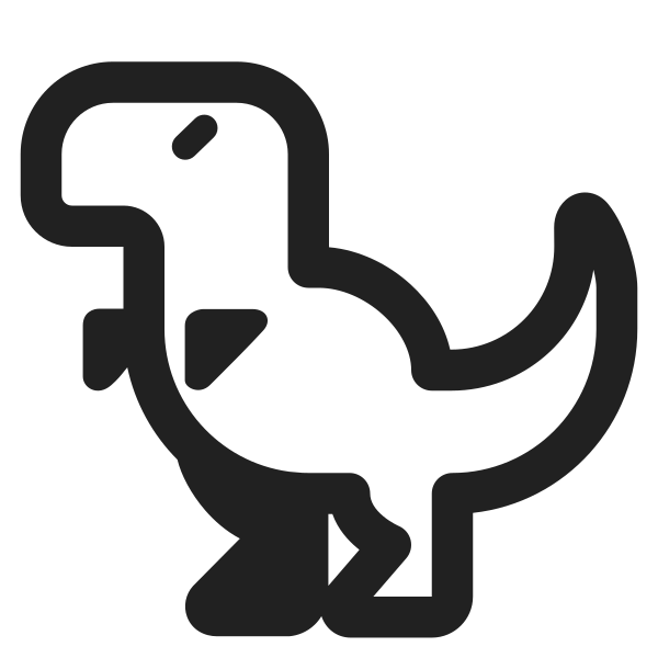 T Rex High Contrast Vector