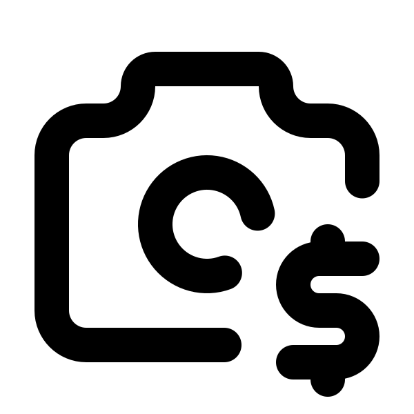 Tabler Icons Camera Dollar