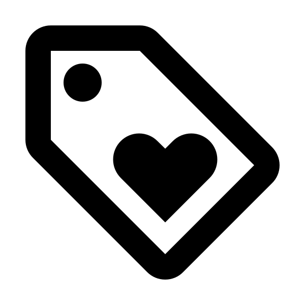Tag Heart Outline