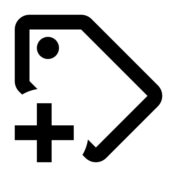 Tag Plus Outline
