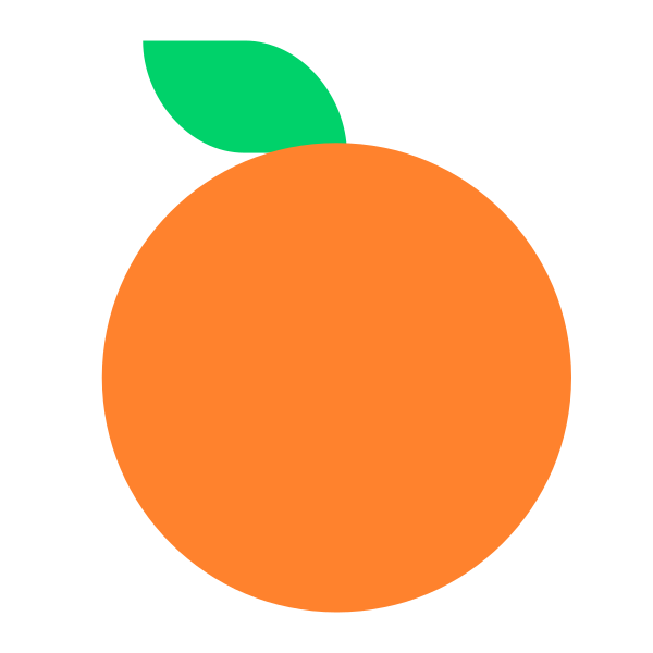 Tangerine Flat Vector