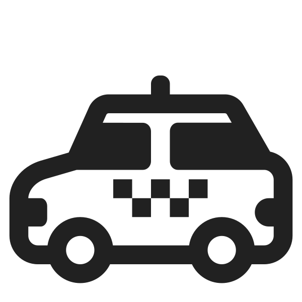 Taxi High Contrast Vector