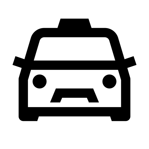 Taxi Solid Vector