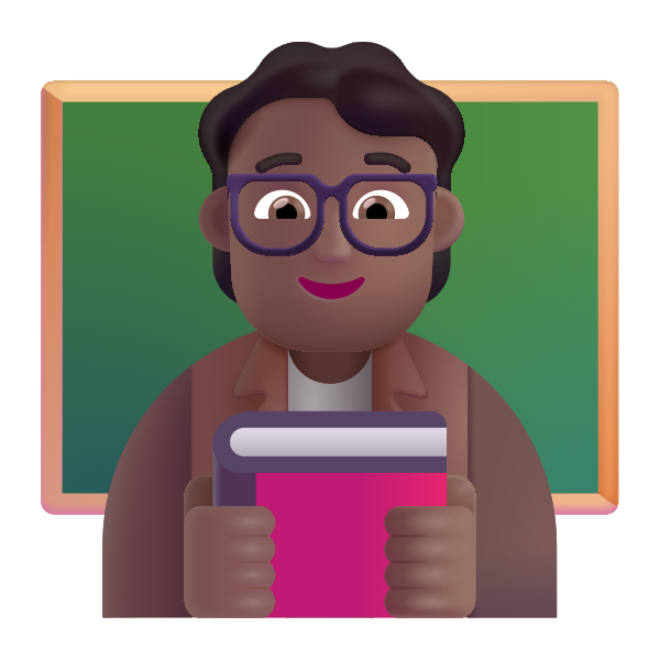Teacher Color Medium Dark Vector
