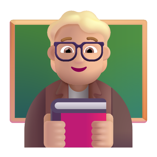 Teacher Color Medium Light Vector