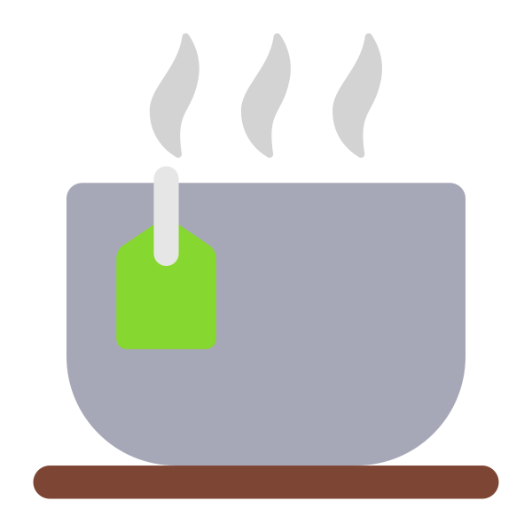 Teacup Without Handle Flat Vector