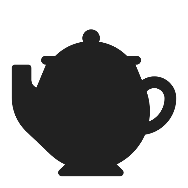 Teapot High Contrast Vector
