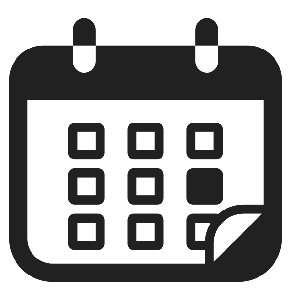 Tear Off Calendar High Contrast Vector