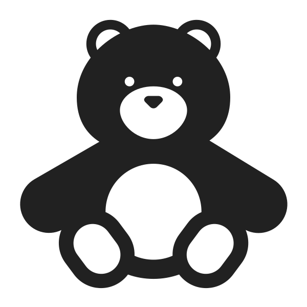 Teddy Bear High Contrast Vector