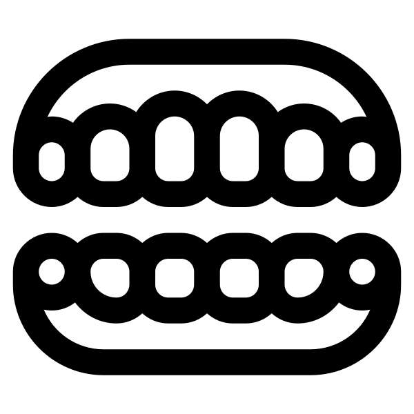 Teeth Open Solid Vector