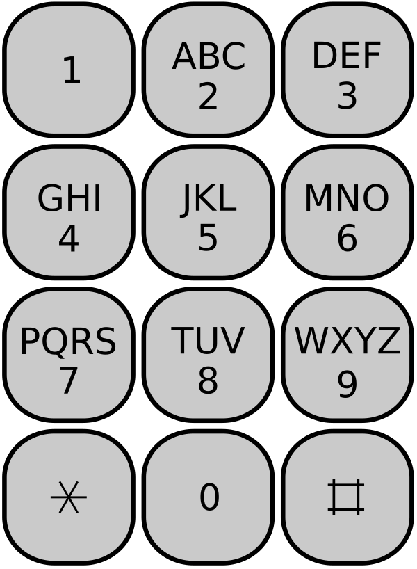 Telephone Keypad Vector