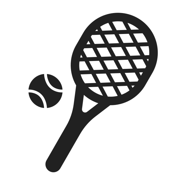 Tennis High Contrast Vector