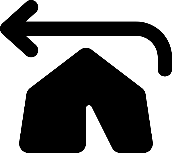 Tent Arrow Turn Left