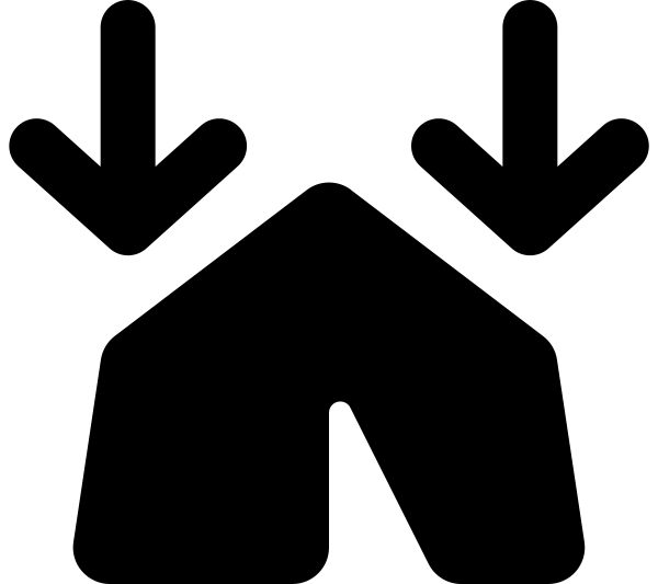 Tent Arrows Down