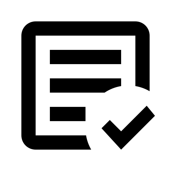Text Box Check Outline