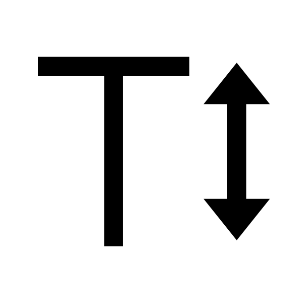Text Height Solid Vector
